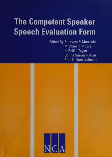 Cover for The Competent Speaker Speech Evaluation Form