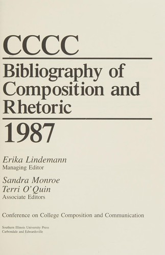Cover for CCCC Bibliography of Composition and Rhetoric 1988 (C C C C Bibliography of Composition and Rhetoric)