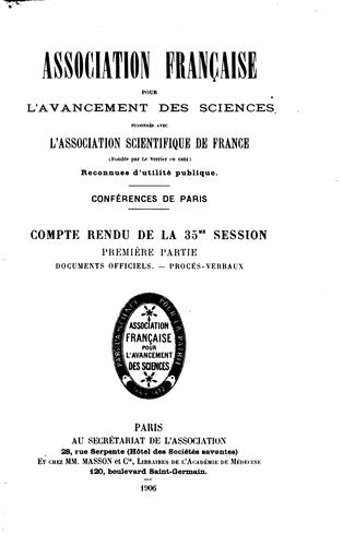 Cover for Comptes-rendus de la ... session