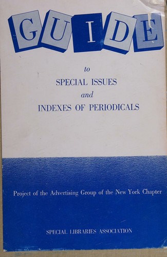 Cover for Guide to special issues and indexes of periodicals