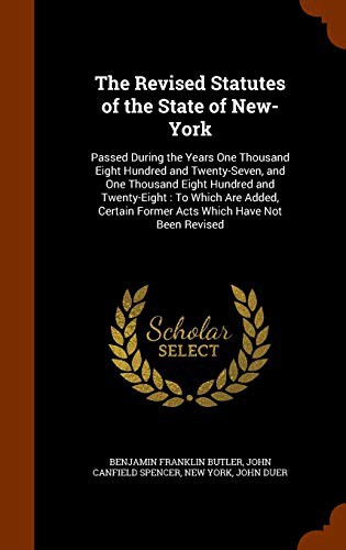 Cover for The Revised Statutes of the State of New-York