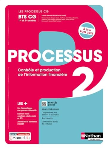 Cover for Les processus BTS CG - Processus 2 BTS CG 1ère et 2ème années - 2024 - Manuel - élève - + iManuel