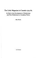 Cover for The little magazine in Canada 1925-80