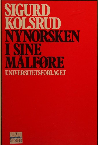 Cover for Nynorsken i sine maalfoere.