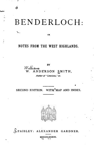 Cover for Benderloch: Or, Notes from the West Highlands