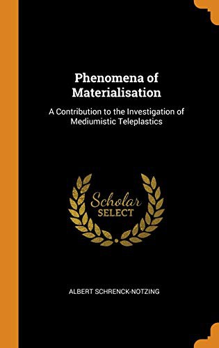 Cover for Phenomena of Materialisation