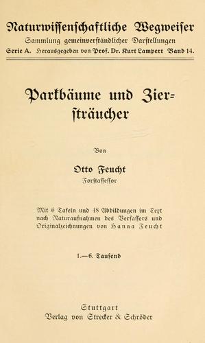 Cover for Parkbäume und ziersträucher