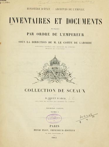 Cover for Collection de sceaux.