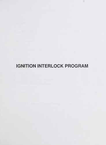 Cover for Ignition interlock program