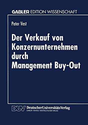 Cover for Der Verkauf von Konzernunternehmen durch Management Buy-Out