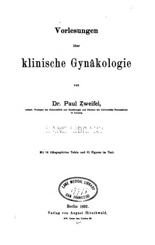 Cover for Vorlesungen über klinische Gynäkologie