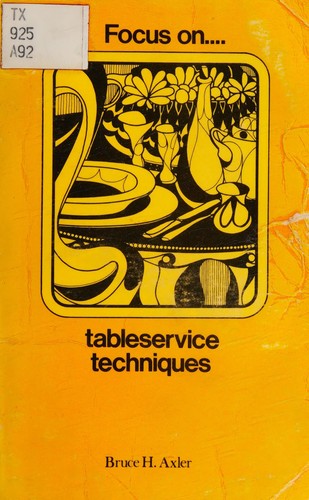 Cover for Focus on... tableservice techniques.