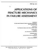 Cover for Applications of fracture mechanics in failure assessment