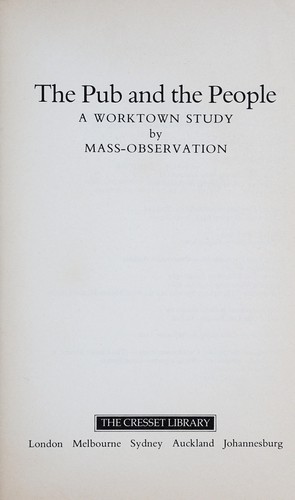 Cover for The pub and the people