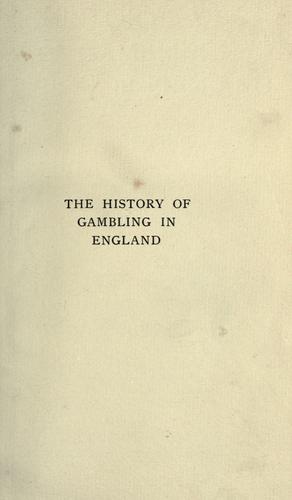 Cover for The history of gambling in England