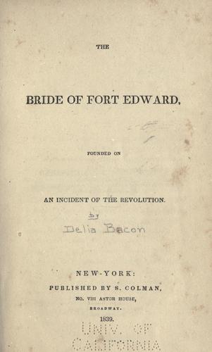 Cover for The bride of Fort Edward