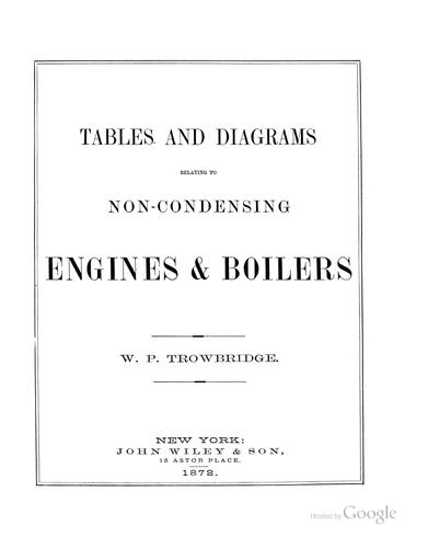 Cover for Tables and diagrams relating to non-condensing engines & boilers.