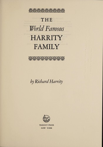 Cover for The world famous Harrity family.