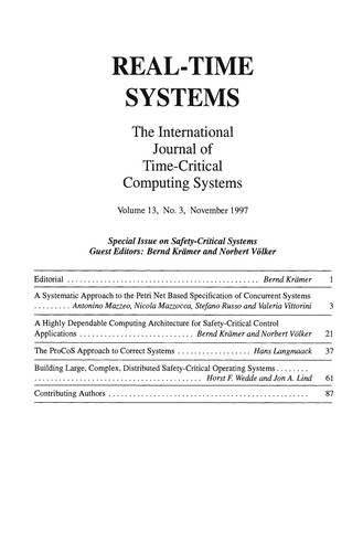 Cover for Safety-critical real-time systems
