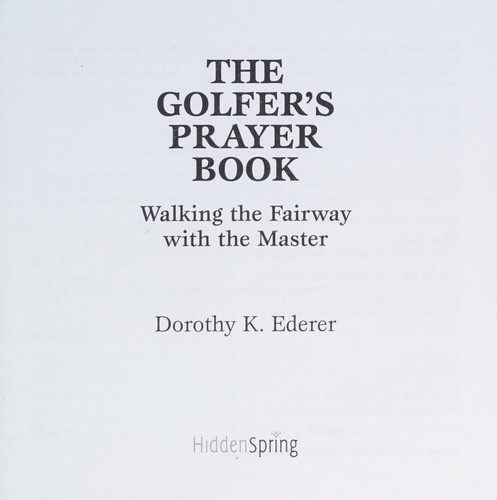 Cover for The golfer's prayer book