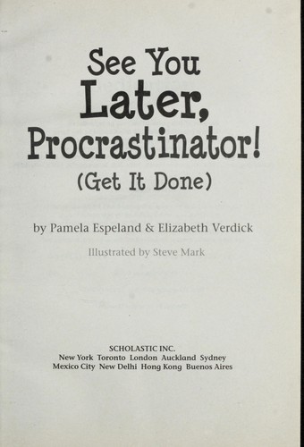 Cover for See you later, procrastinator!