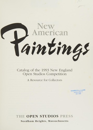 Cover for New american paintings
