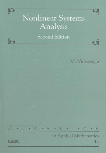 Cover for Nonlinear Systems Analysis (Classics in Applied Mathematics)