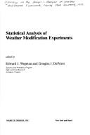 Cover for Statistical analysis of weather modification experiments