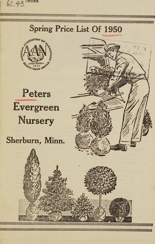 Cover for Spring price list of 1950