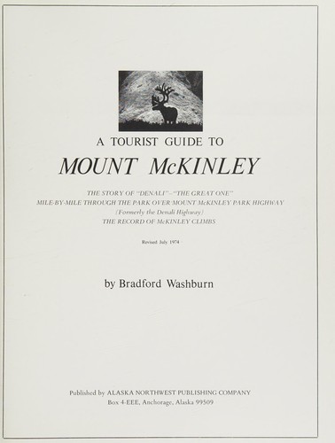Cover for A tourist guide to Mount McKinley