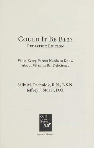 Cover for Could it be B12?