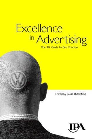 Cover for Excellence in advertising