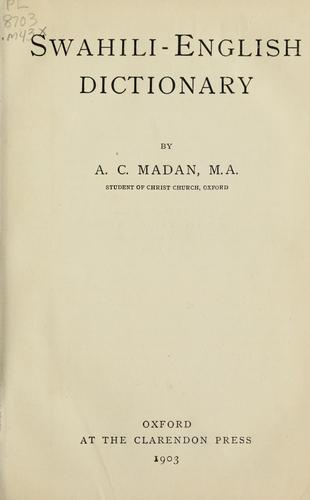 Cover for Swahili-English dictionary