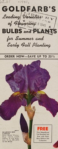 Cover for Goldfarb's leading varieties of flowering bulbs and plants for summer and early fall planting