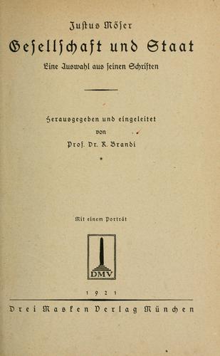 Cover for Gesellschaft und Staat