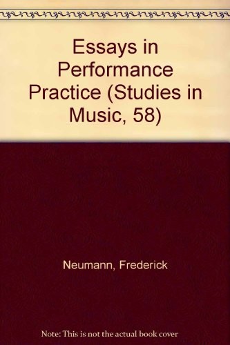 Cover for Essays in Performance Practice.