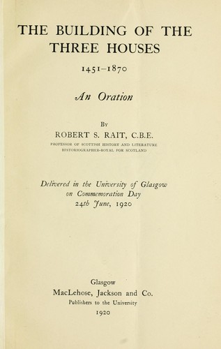 Cover for The building of the three houses