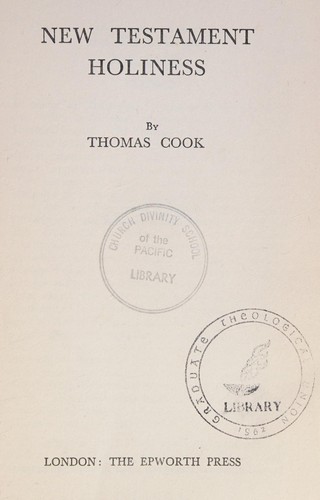 Cover for New Testament holiness