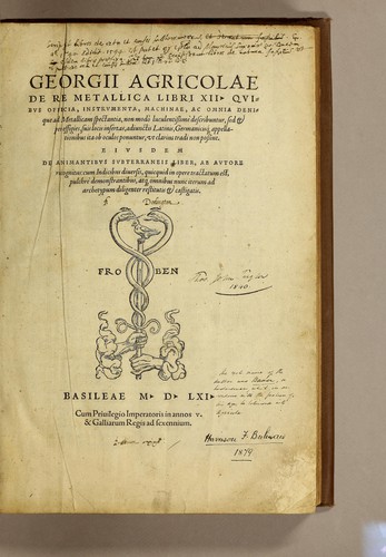 Cover for Georgii Agricolae De re metallica libri XII