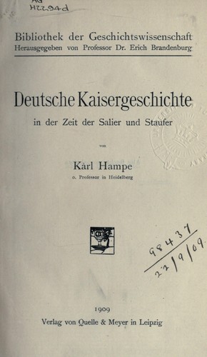 Cover for Deutsche Kaisergeschichte in der Zeit der Salier und Staufer