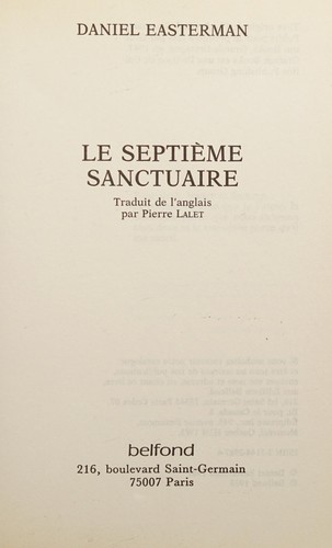 Cover for Le septième sanctuaire