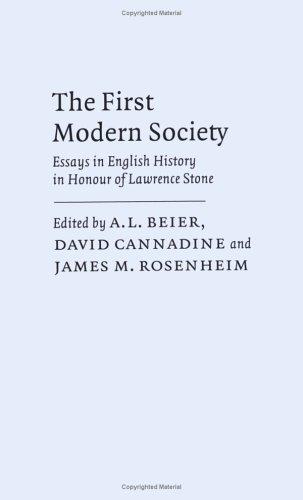 Cover for The First Modern Society