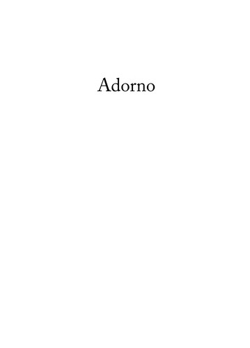 Cover for Adorno