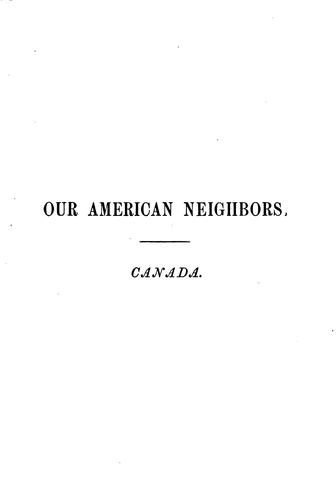 Cover for Our American neighbors