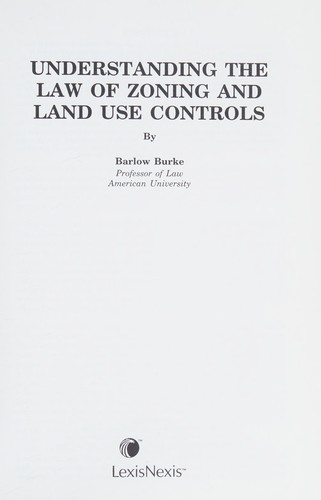 Cover for Understanding the Law of Zoning and Land Use Controls