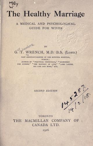 Cover for The healthy marriage