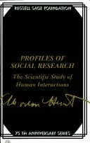 Cover for Profiles of social research