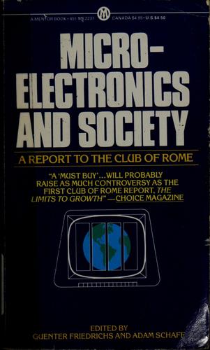 Cover for Microelectronics and society