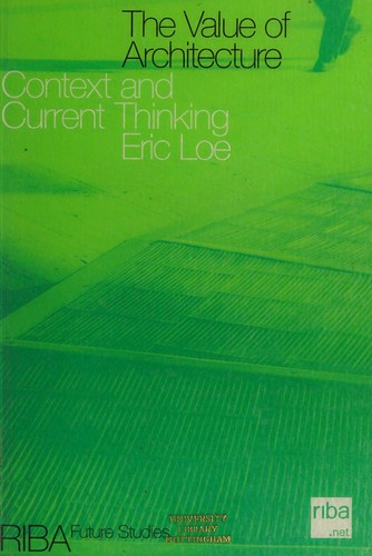 Cover for The value of architecture