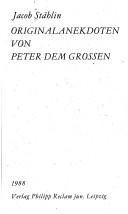 Cover for Originalanekdoten von Peter dem Grossen